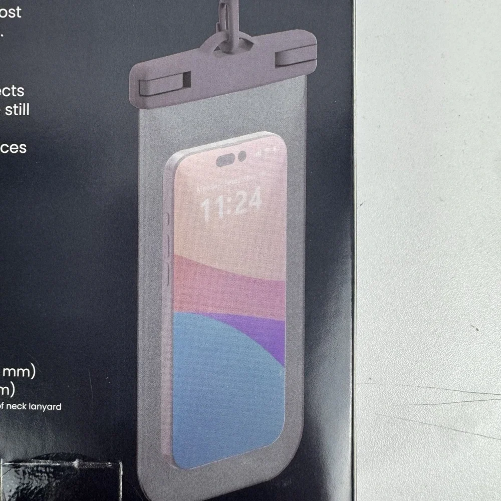 Waterproof Phone Pouch‎ Case Universal 7in Dry Bag Lanyard Beach Pool
